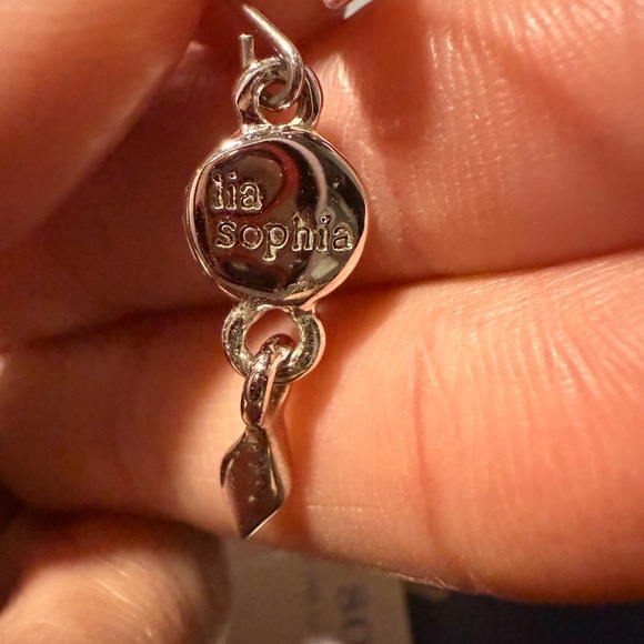 Lia Sophia Silver and Black Dangle Earrings - Picture 3 of 3